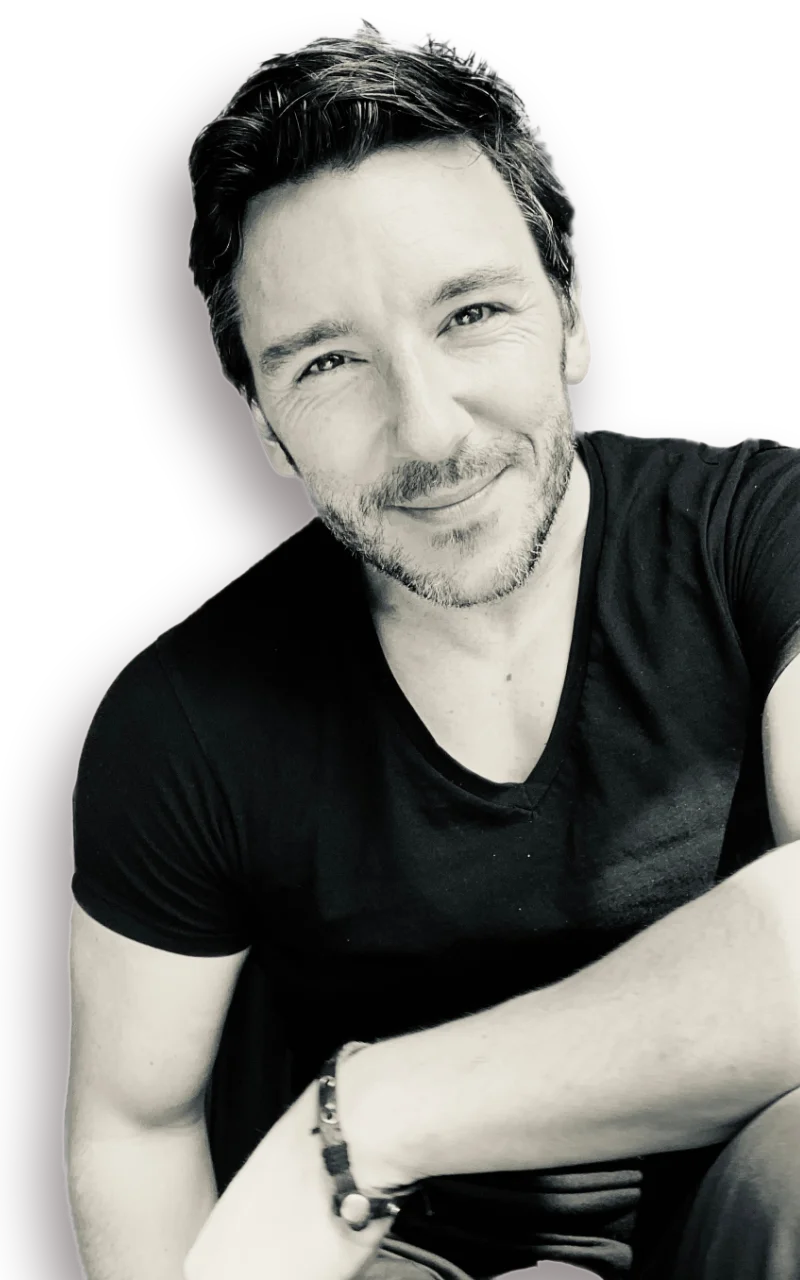 Portrait of Web Designer, Chris Good, smiling at camera